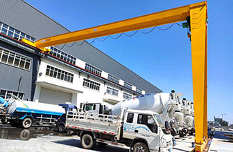 山東濟南半門式起重機項目